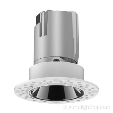 Gömülü Alüminyum Alaşım Led Çerçevesiz Yuvarlak Otel Downlight